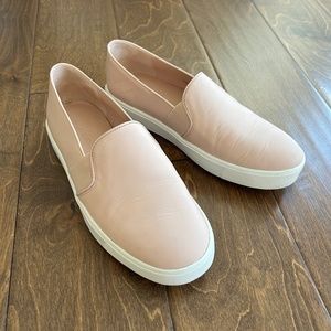 Vince Blair Pink Leather Slip-On Sneaker, Size 6